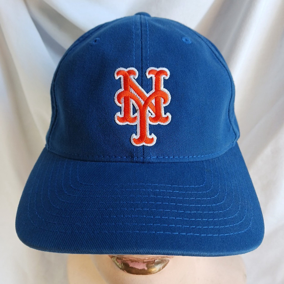 New York Mets Flexfit Baseball Cap Hat Blue Orange Large Extra Large - Picture 1 of 7